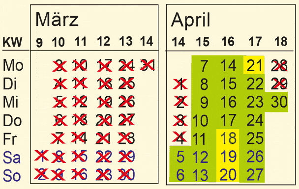 Oeffnungszeiten 2025 A 1